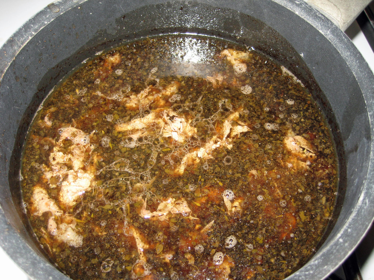 Simmering Au Jus In Pot