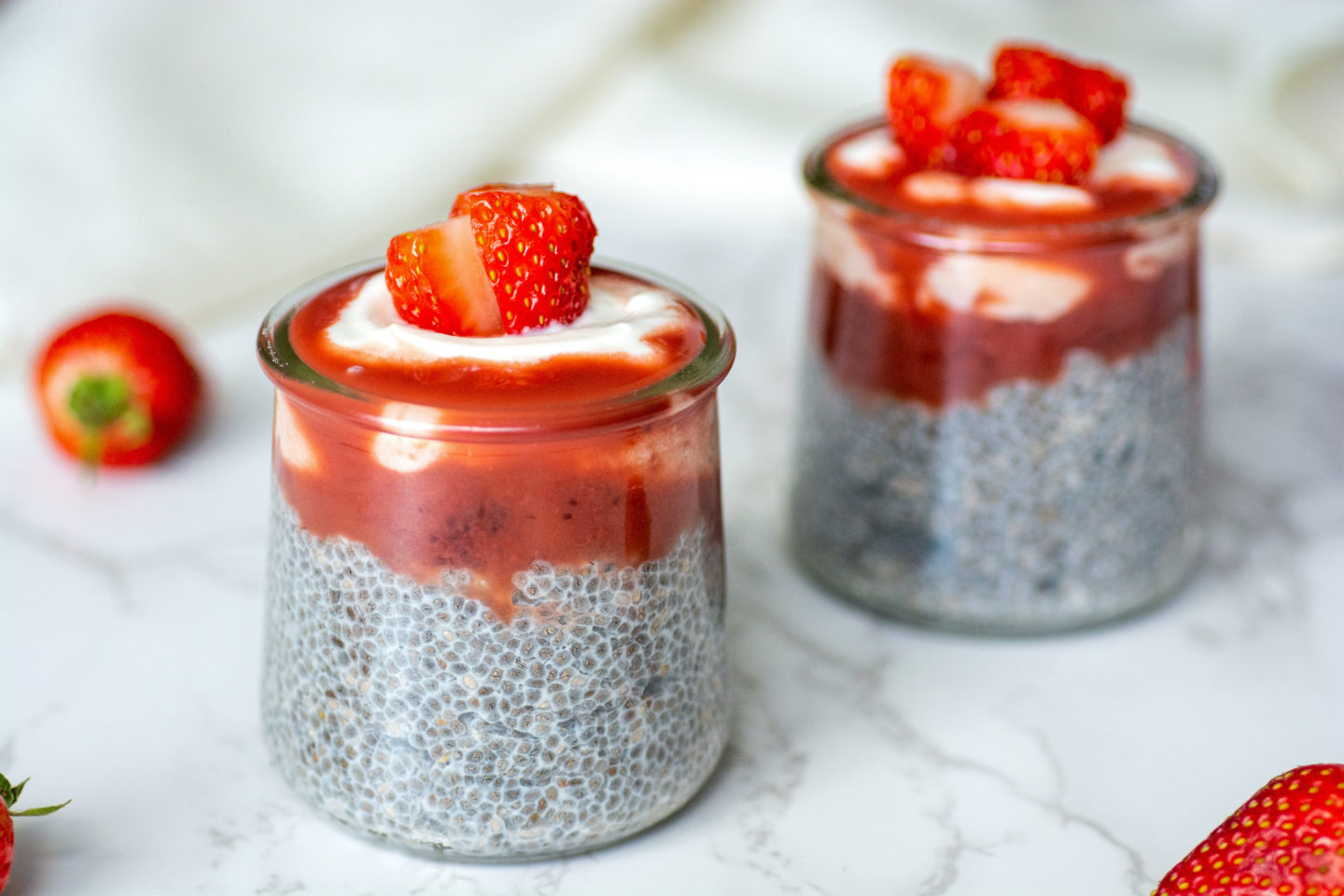 keto chia strawberry pudding-dessert