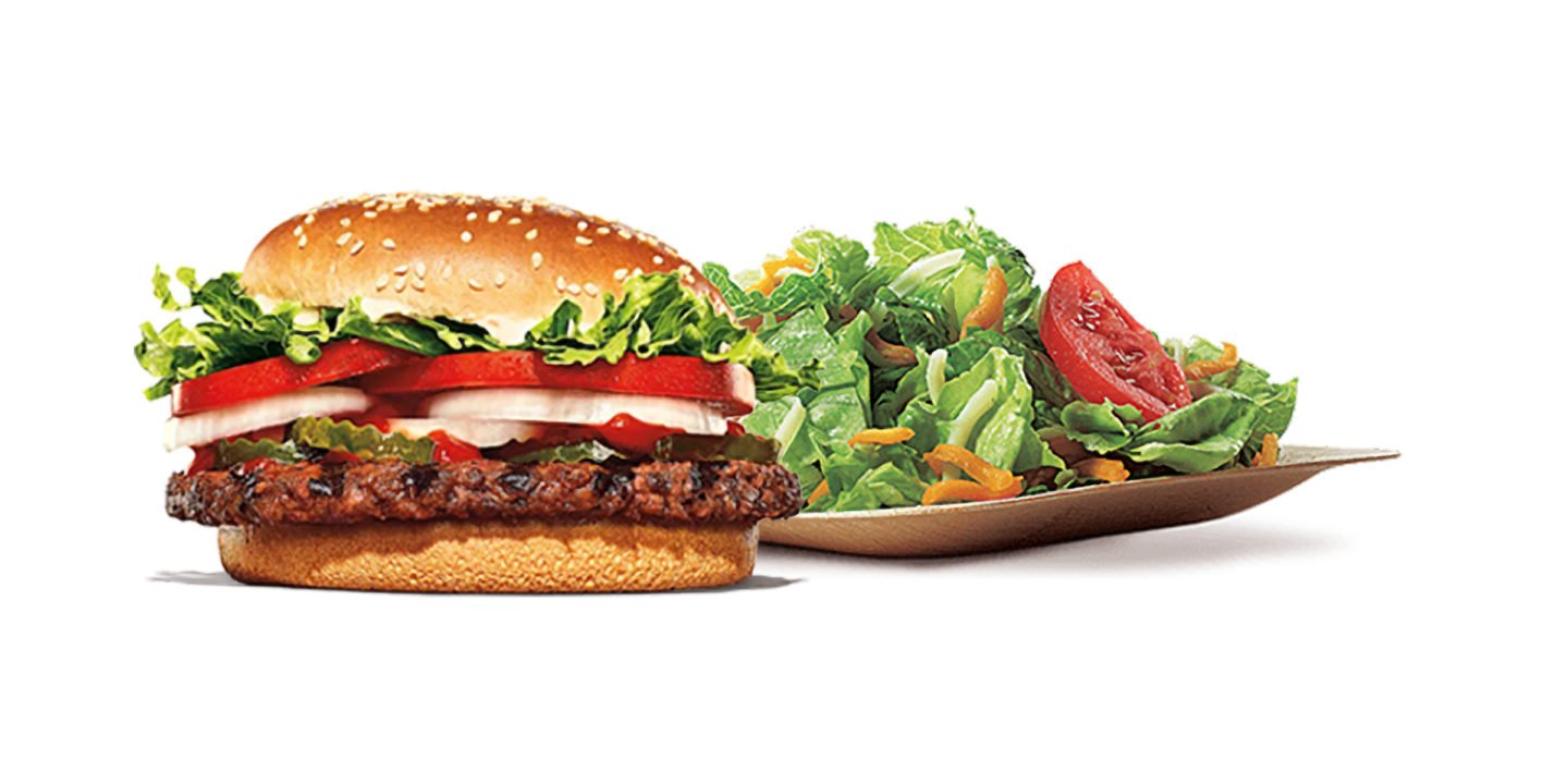 Burger King Plant Based Whopper With Garden Salad