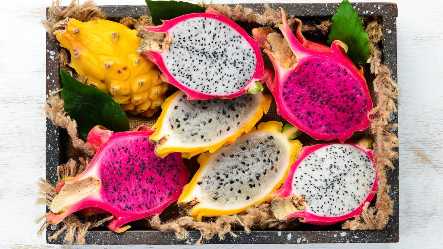 200 seeds 4 Kinds Mix Dragon Fruit Yellow Seed Fragrant S6O1 Cactus Rare N0F2 