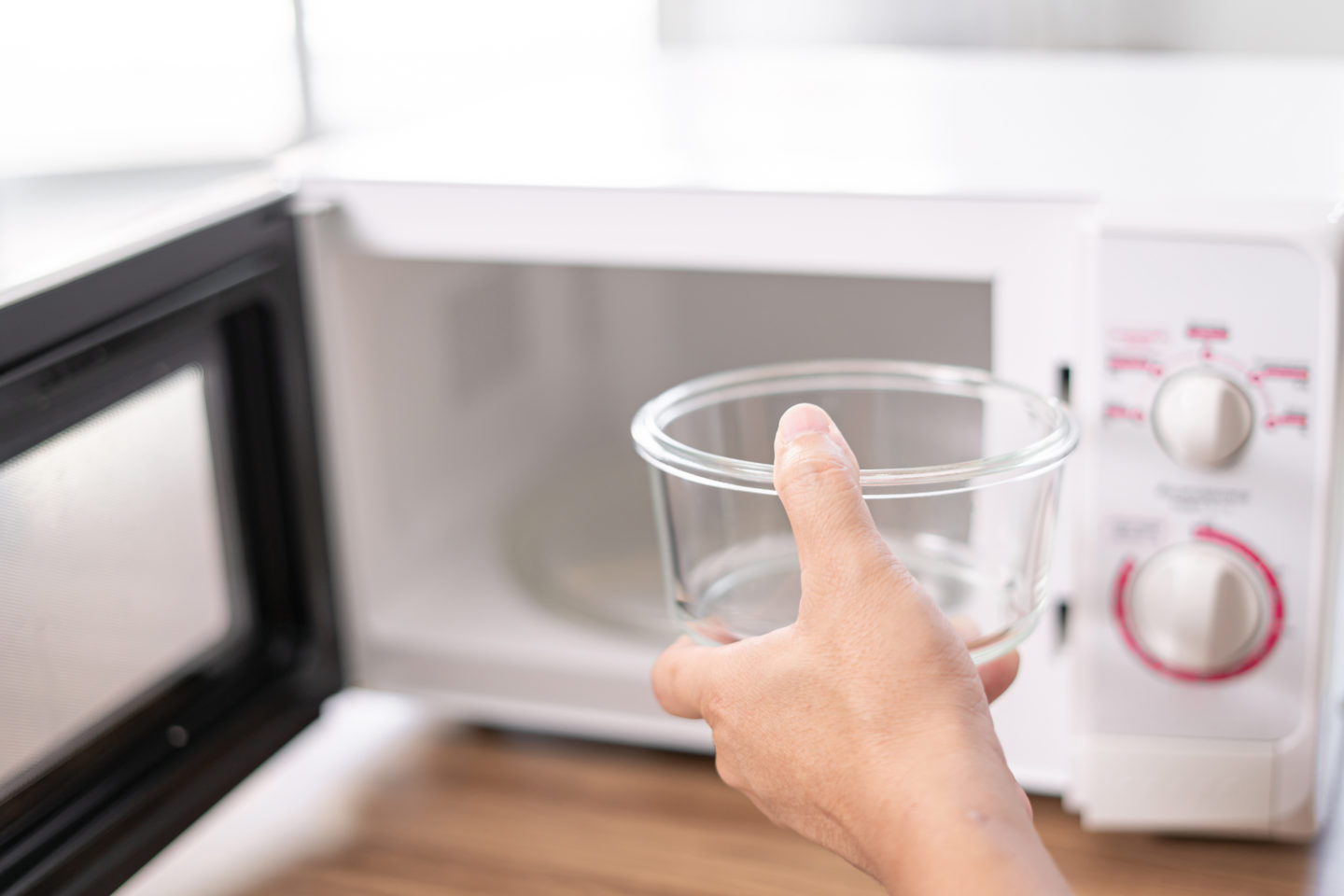 Empty Glass Bowl Microwave