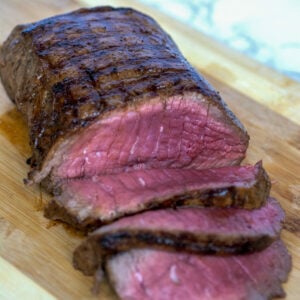 grilled keto London broil steak