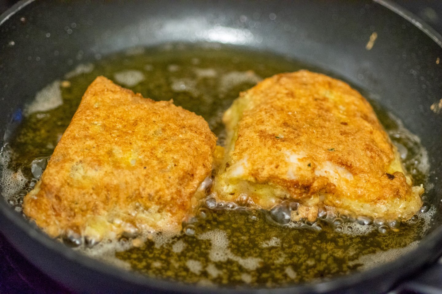 pan fried walleye in pan