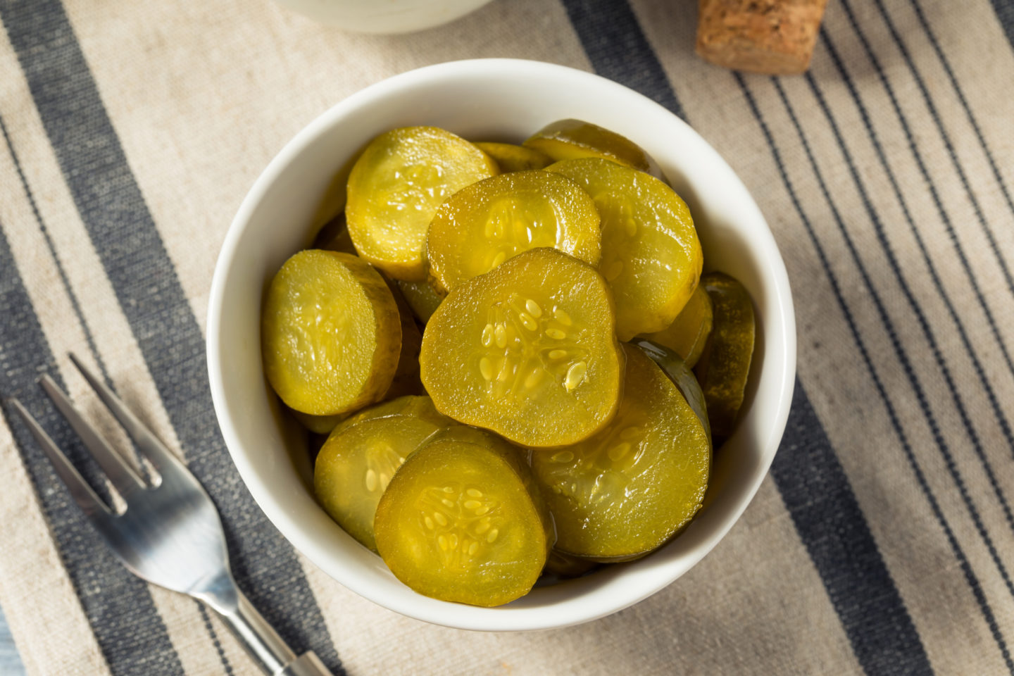 pickle chips in bowl