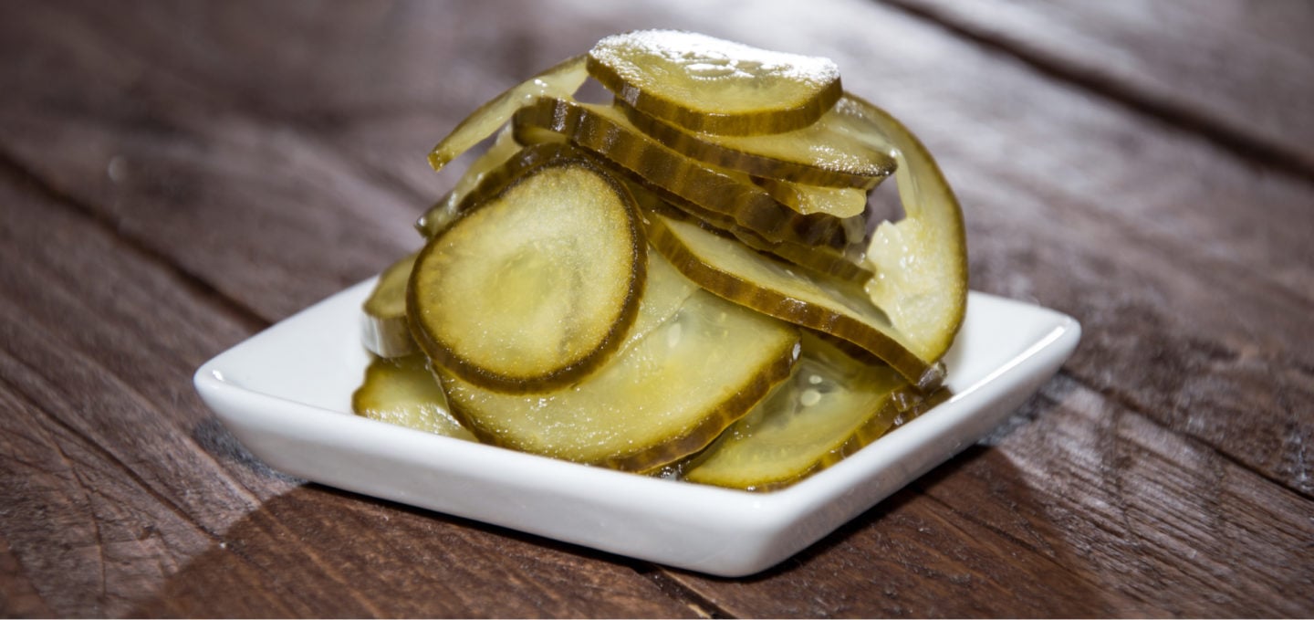 Pickle Slices In Bowl