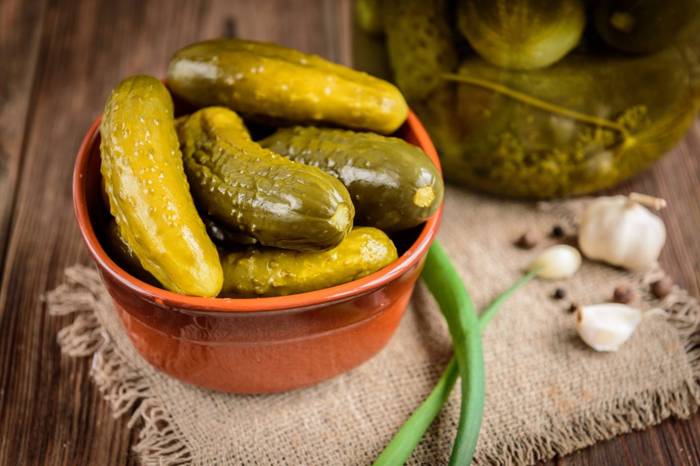 Pickled Cucumbers In Bowl