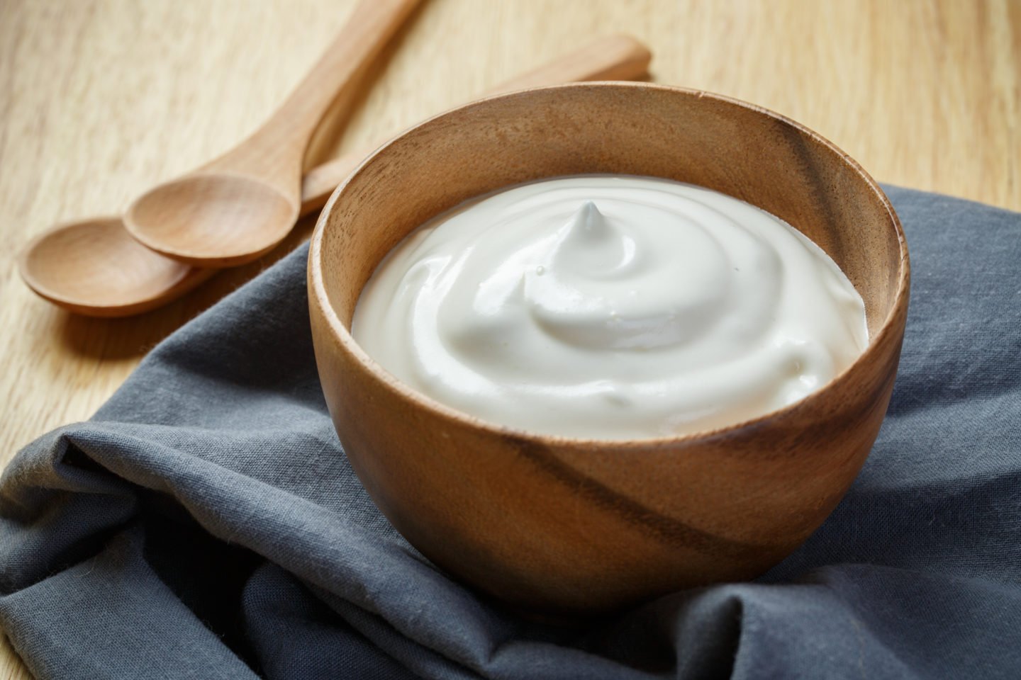 Plain Yogurt In A Bowl