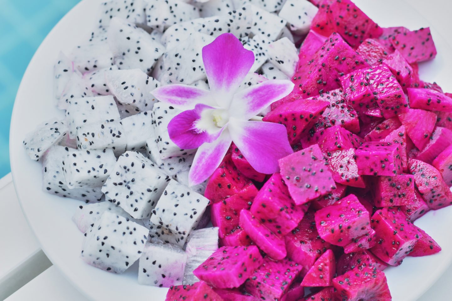 White Red Dragon Fruit Cubes