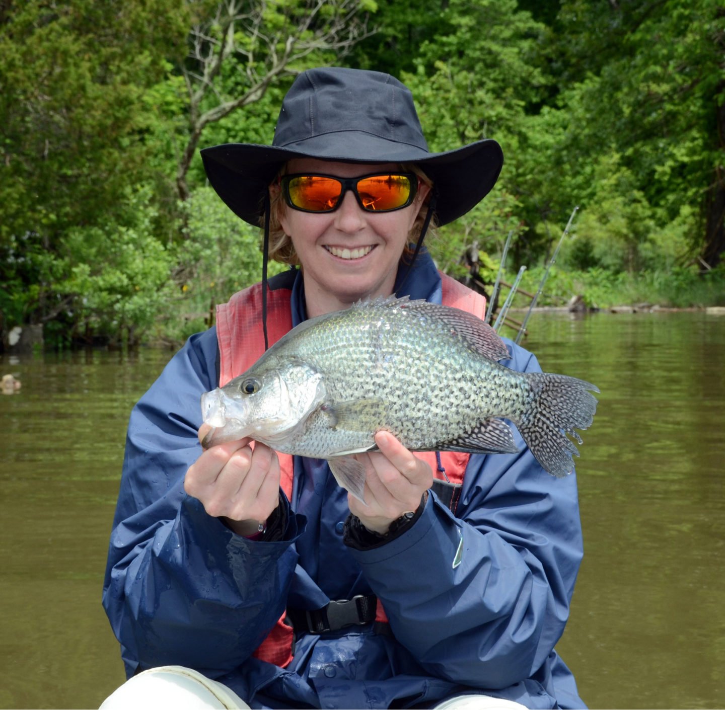 Woman Holding Black Crappie