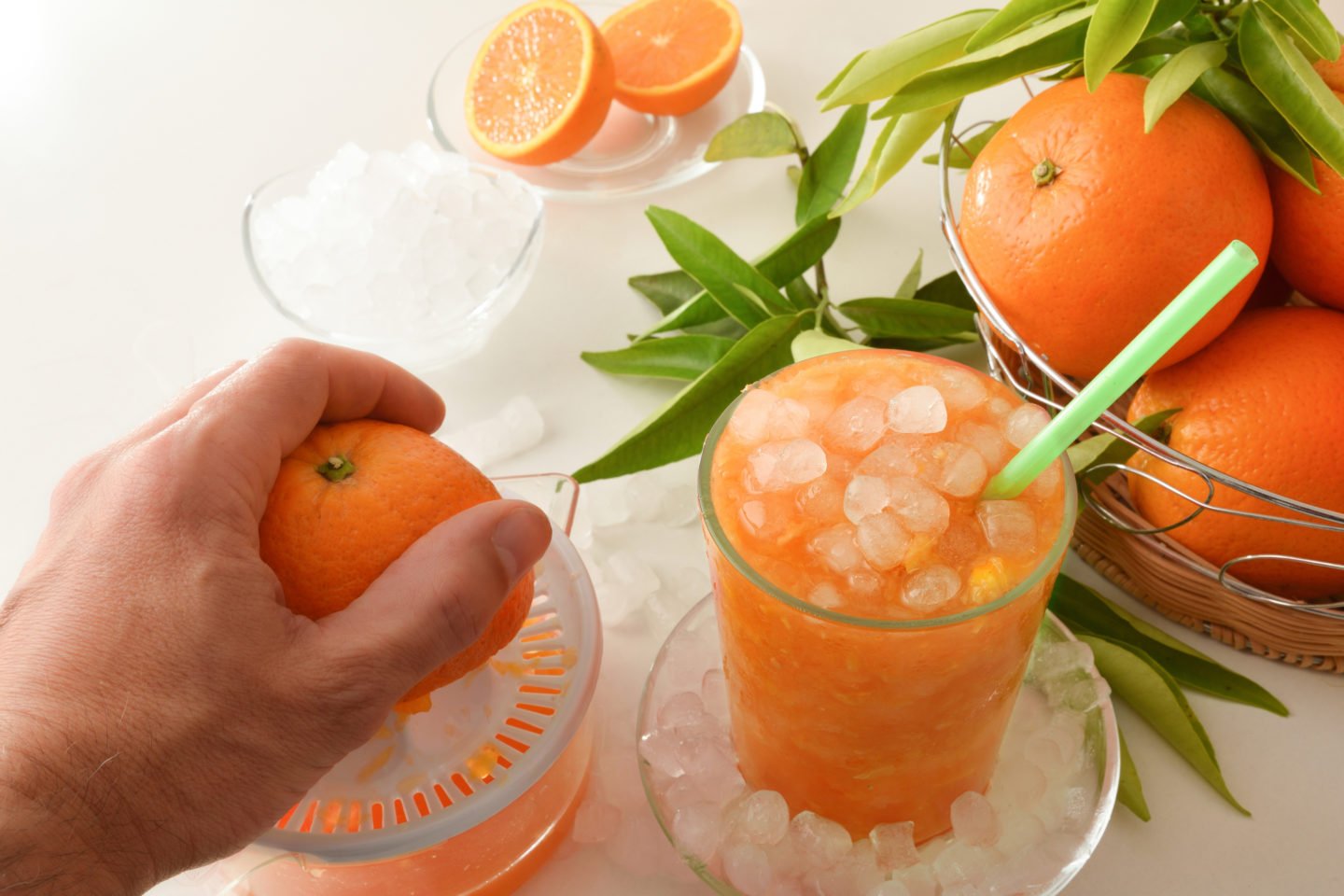 Ice Cold Fresh Orange Juice