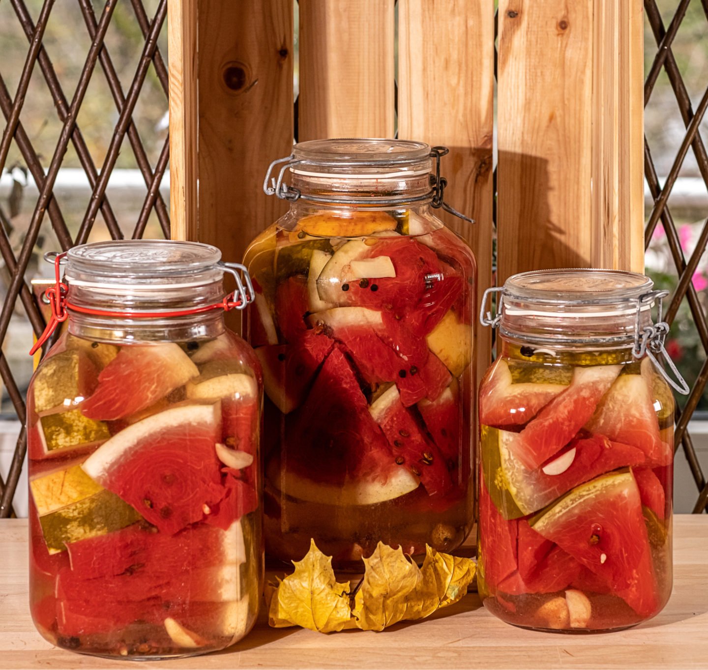 Pickled Watermelon In Jars