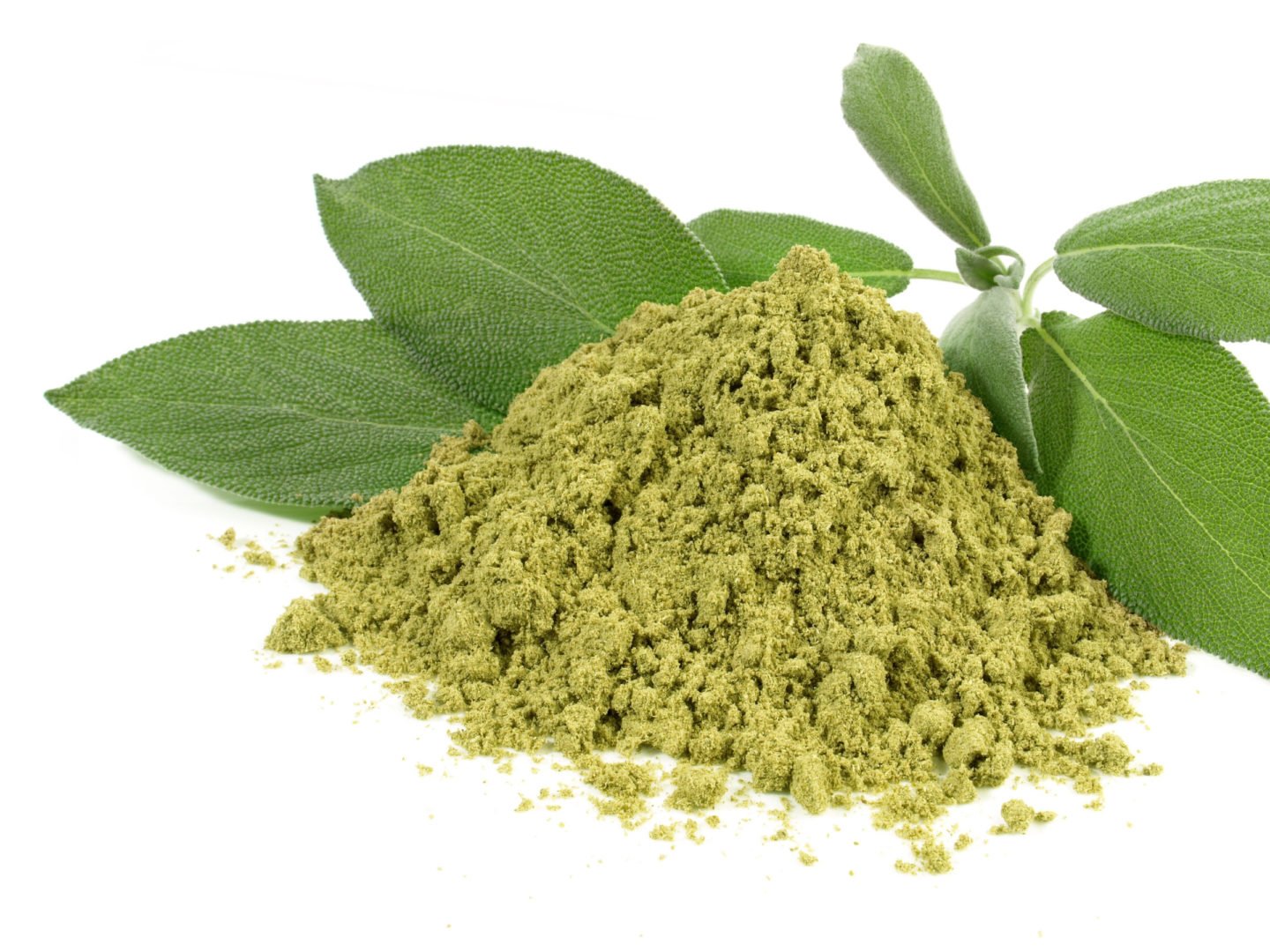 Sage Powder With Leaves