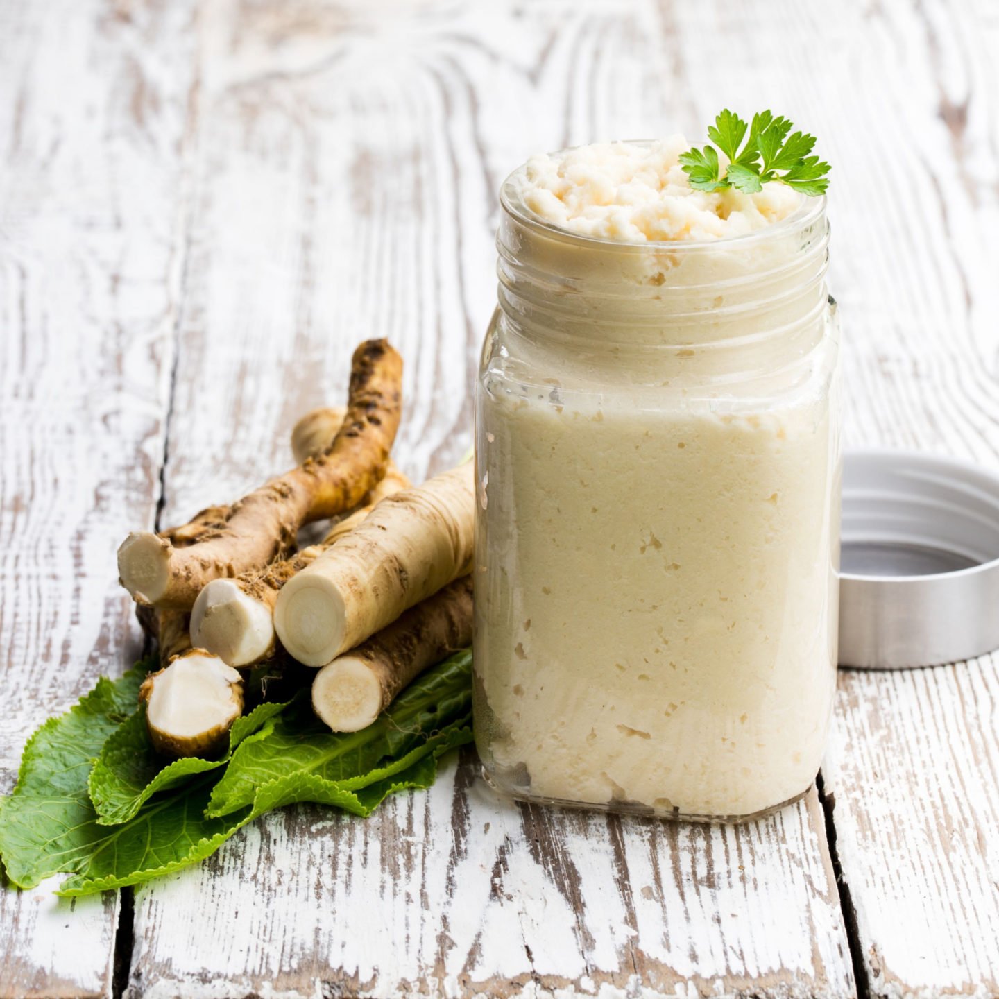 spicy horseradish paste in jar