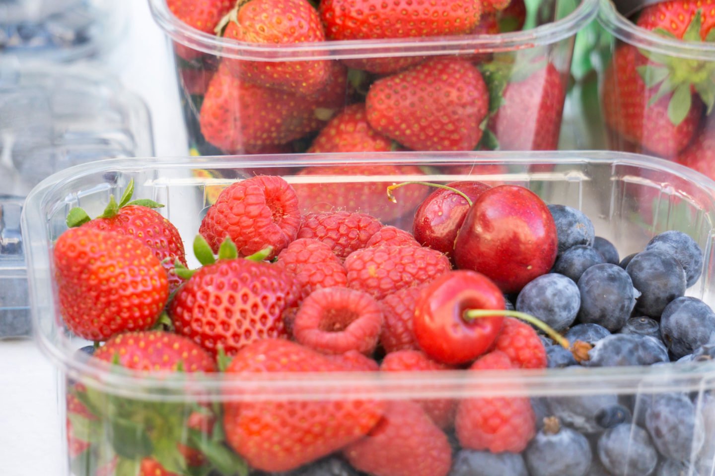 Assorted Berries In Plastic Containers