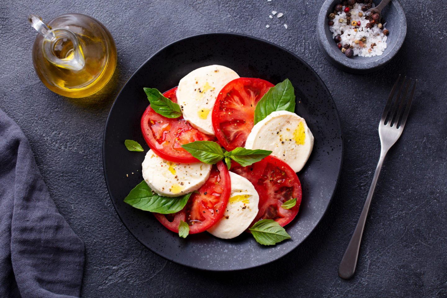 Caprese Salad With Tomatoes And Mozzarella