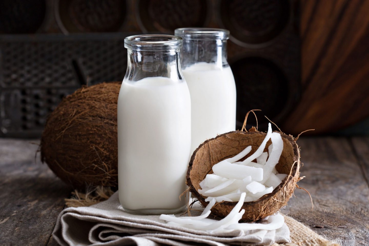 Coconut Milk In Bottles