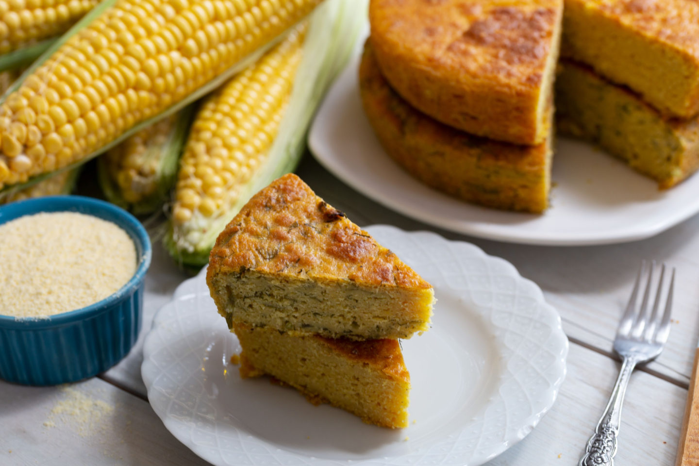 freshly baked corn bread