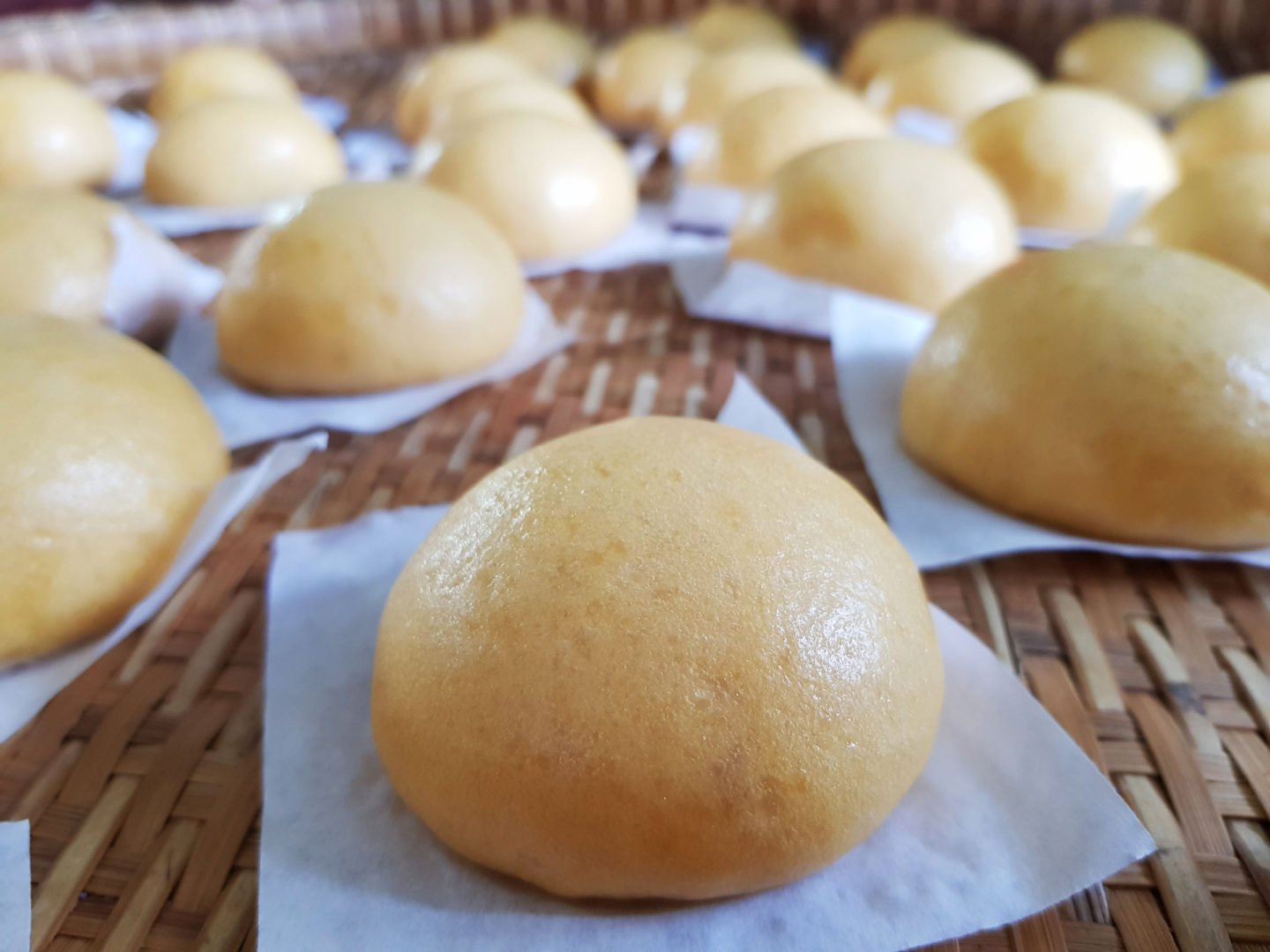 fresh steamed buns