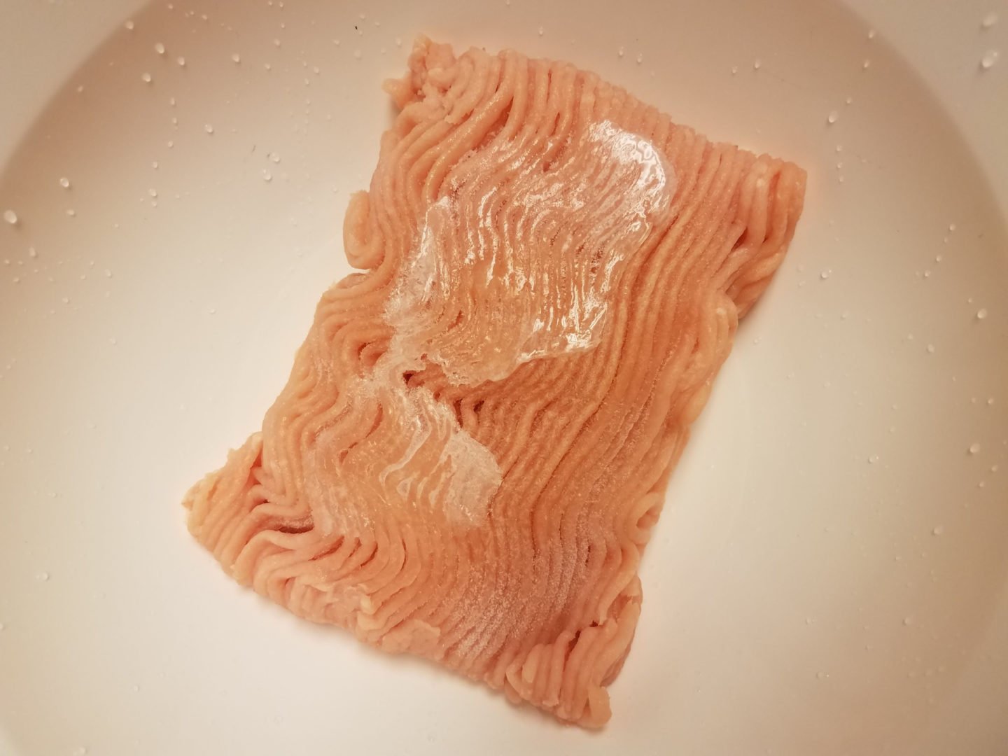 Frozen Ground Turkey In Water