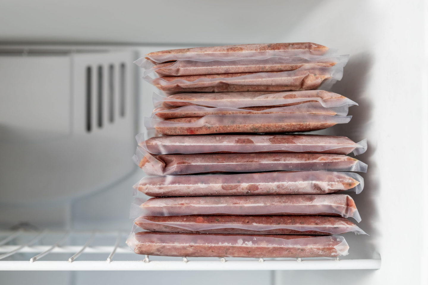 Frozen Ground Turkey Packs In Fridge