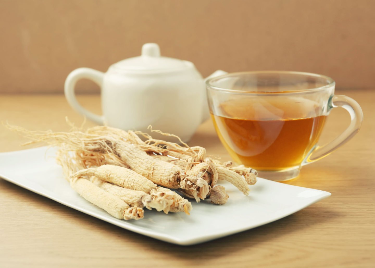 Ginseng Roots And Tea