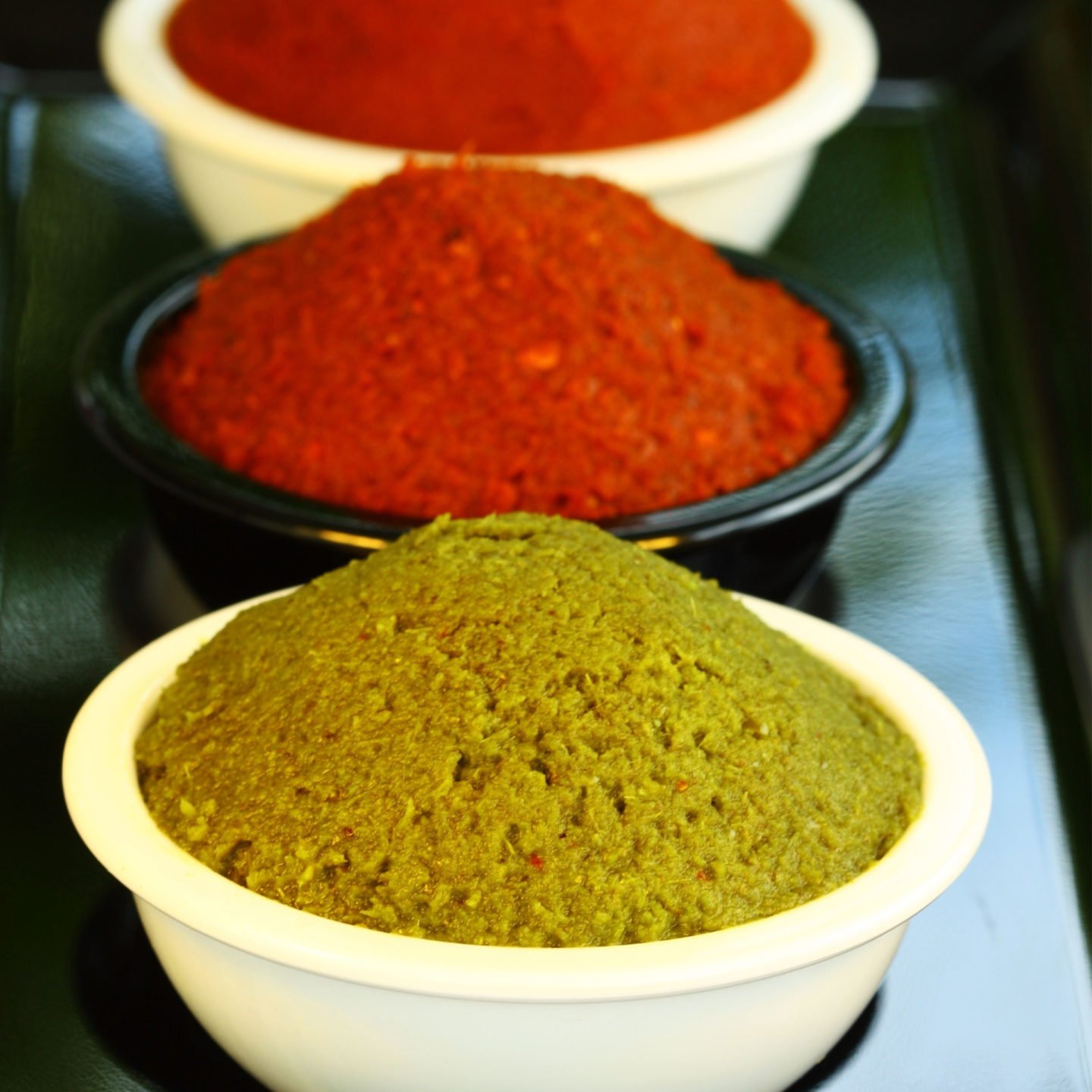 red and green Thai curry paste