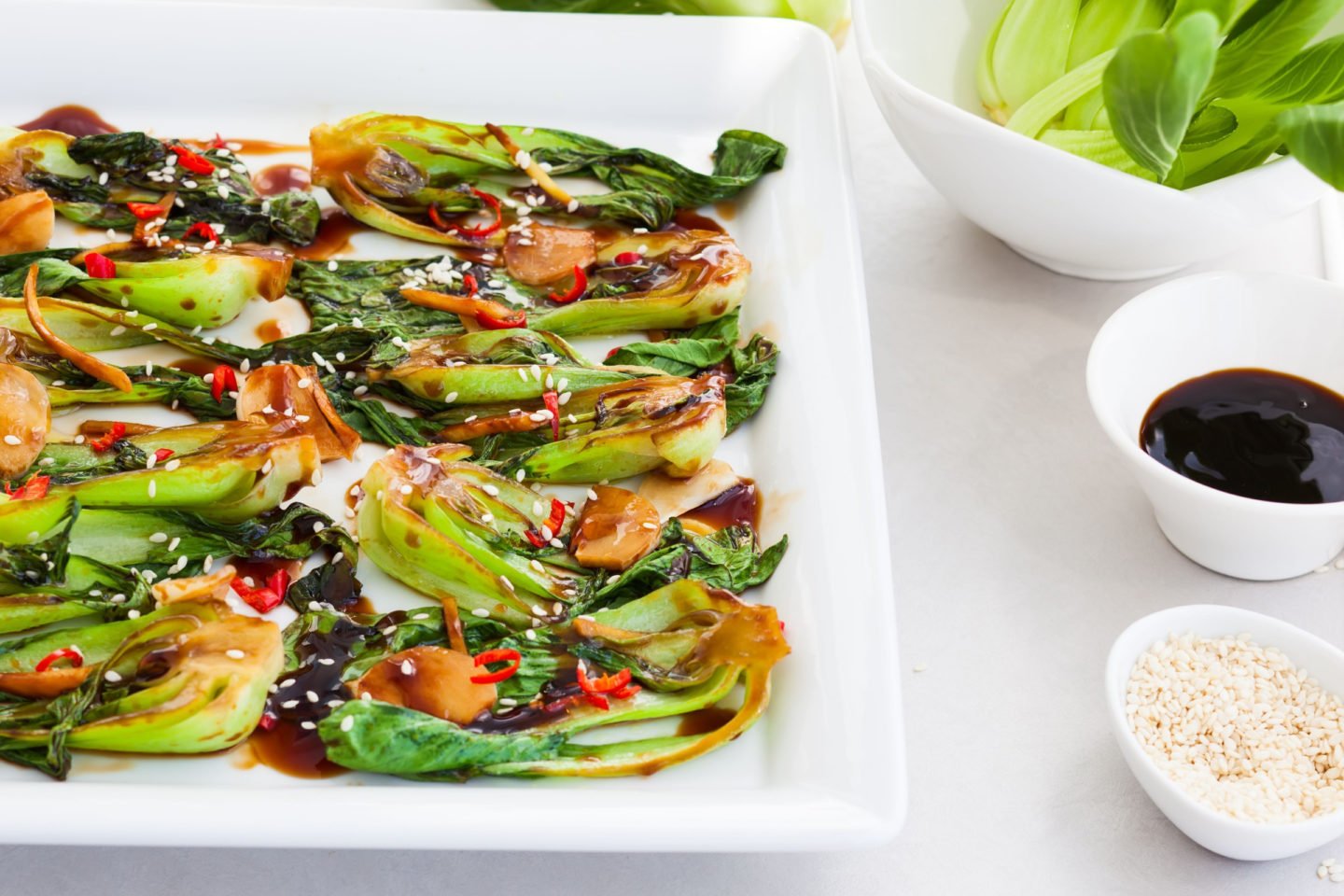 Roasted Baby Bok Choy