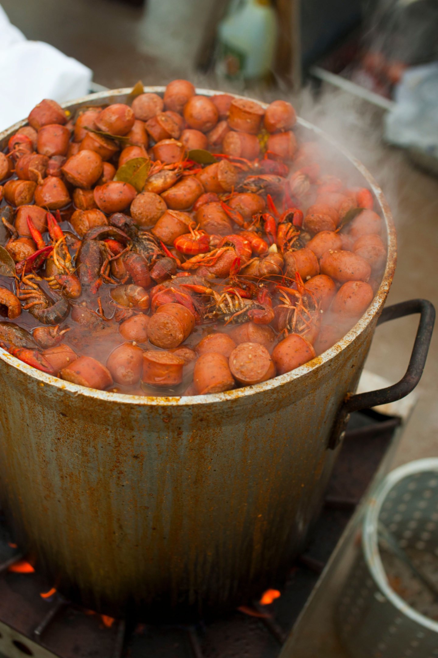 Stove Pot Of Seafood Boil