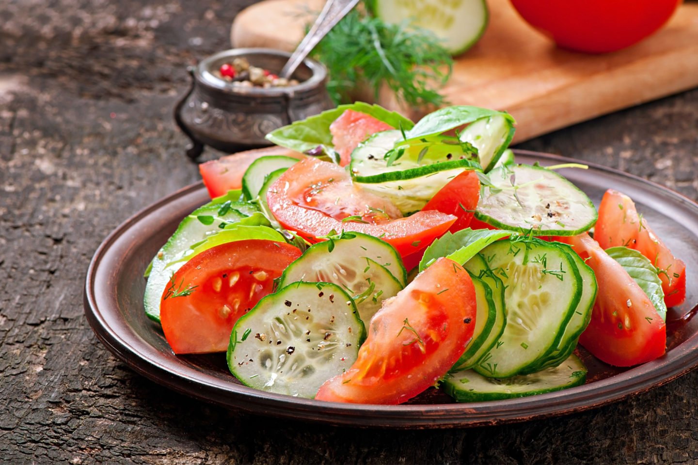 tomato and cucumber salad