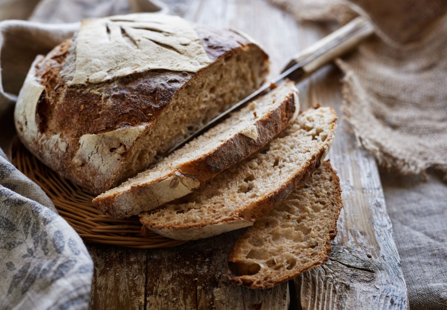 slices of traditional sourdough bread