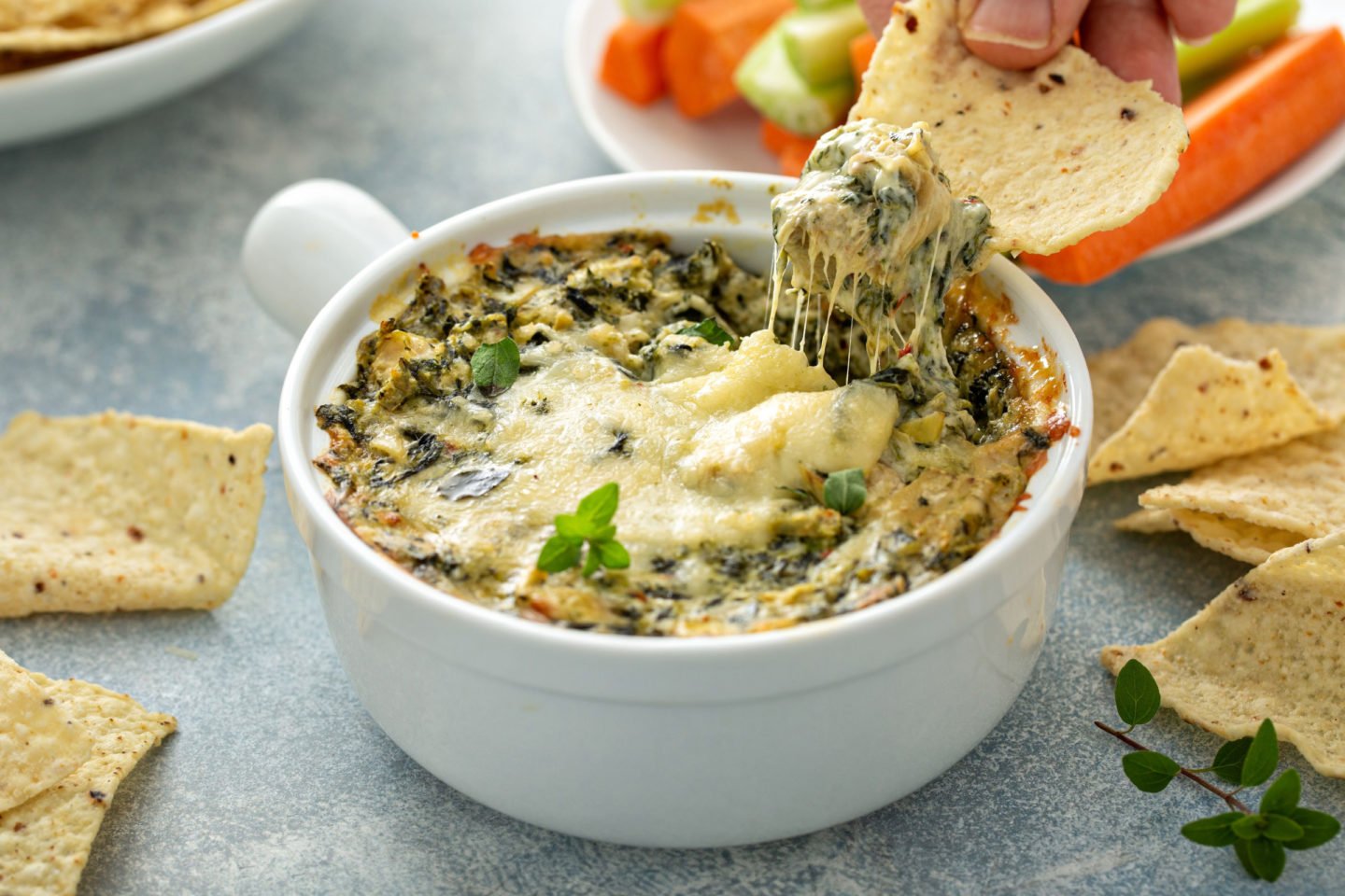 baked spinach artichoke dip with cheese