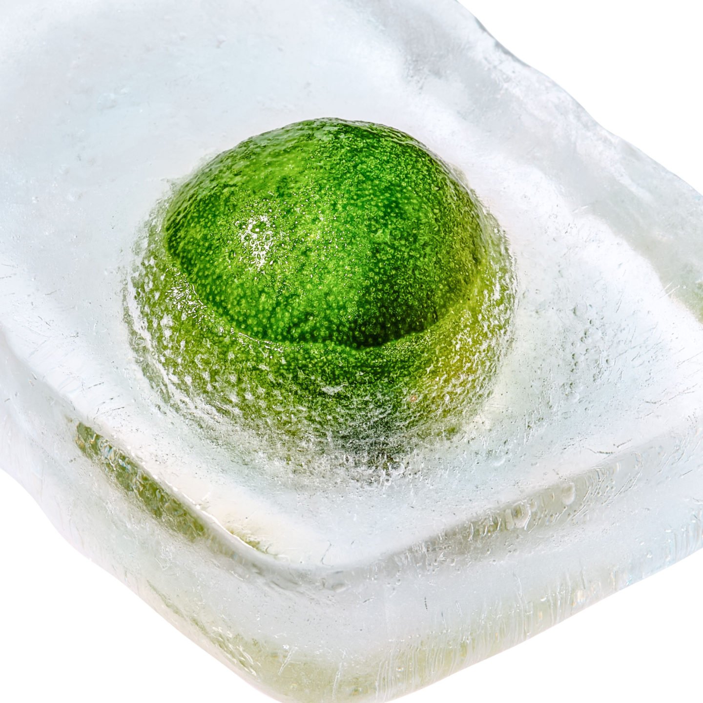 Fresh Whole Lime In Ice