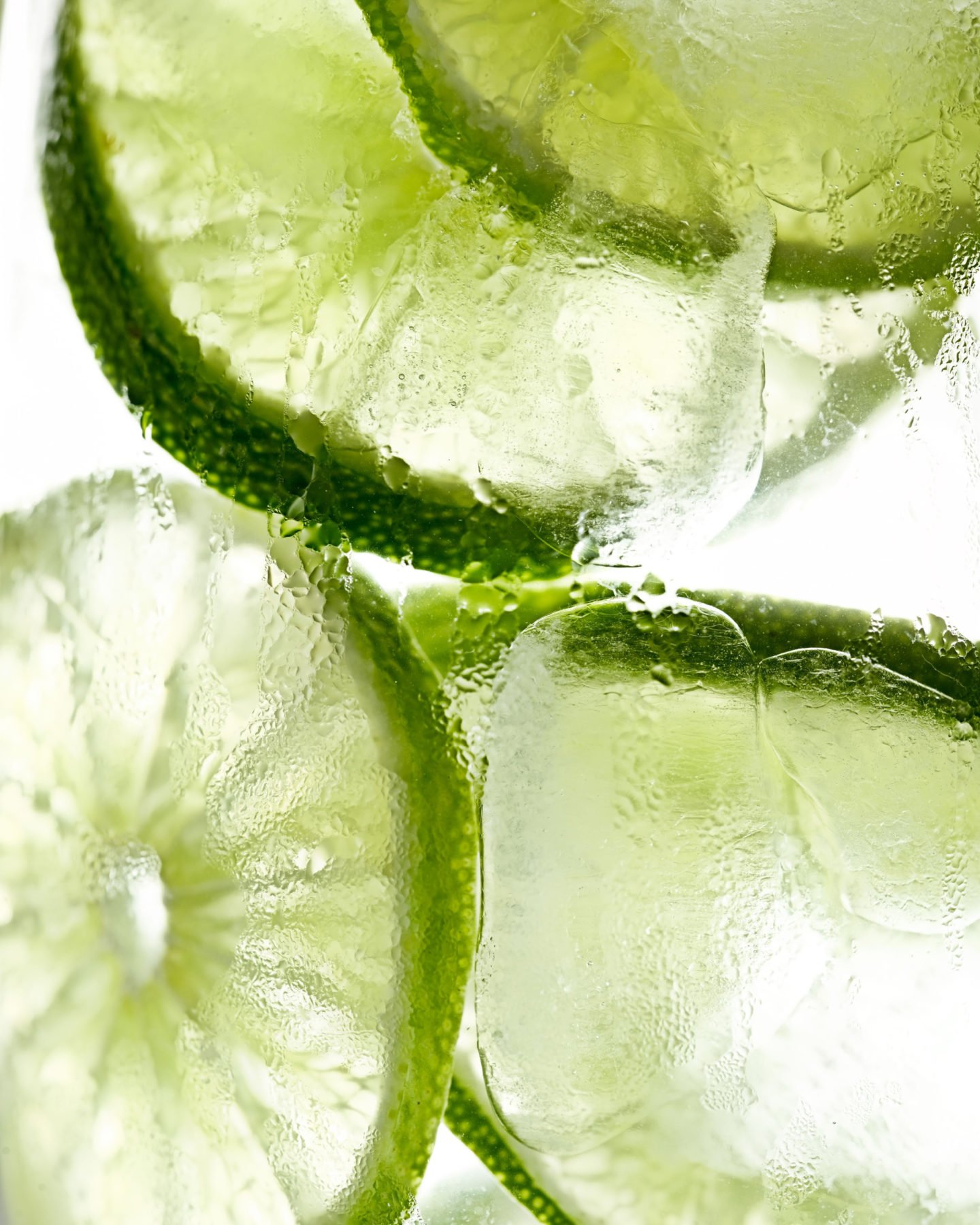 Lime Slices In Ice