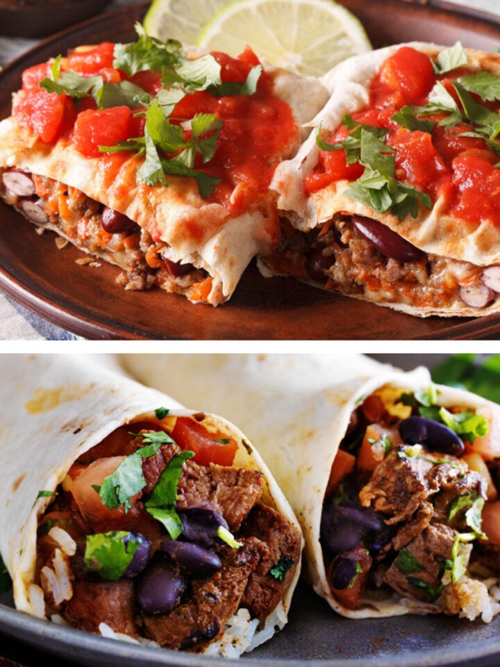 Taco Vs Burrito Comparison Infographic