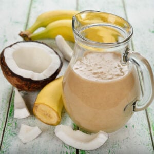 coconut banana smoothie high alkaline high fiber