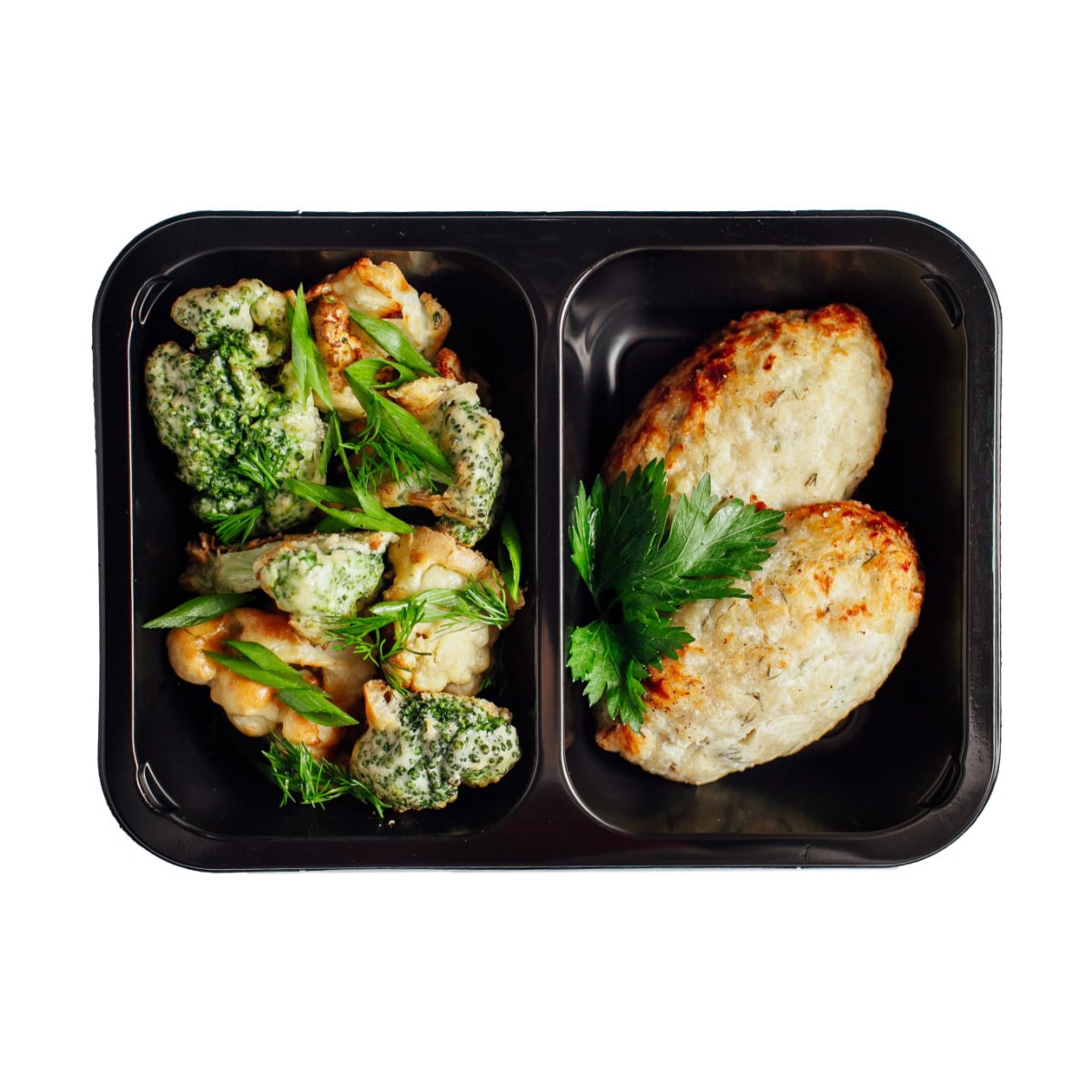 healthy packed lunch meal in plastic container box