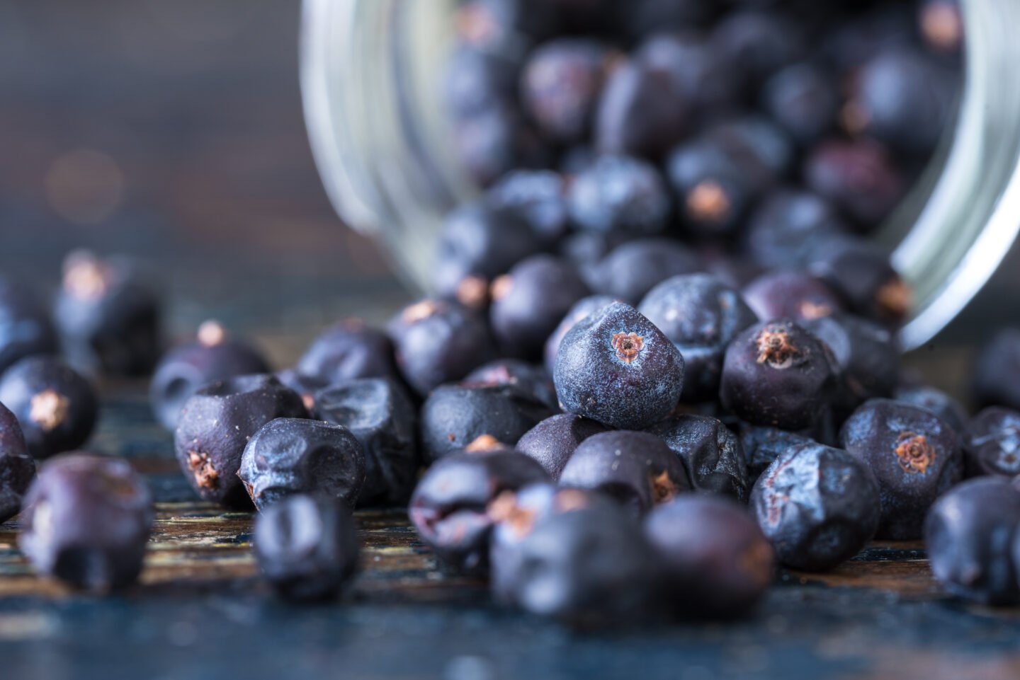 Juniper,Berries,Spilled,From,A,Spice,Jar