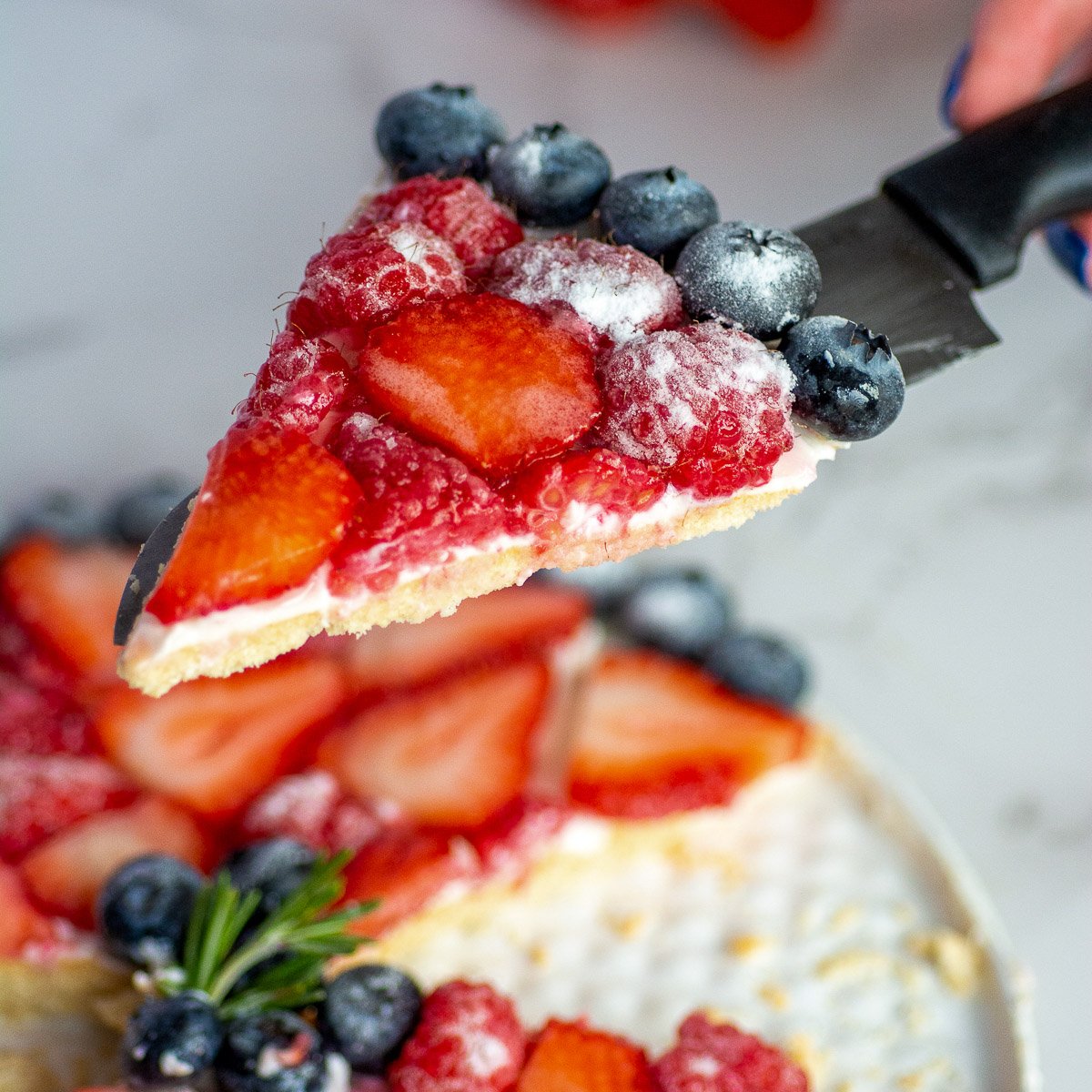 keto fruit pizza featured image