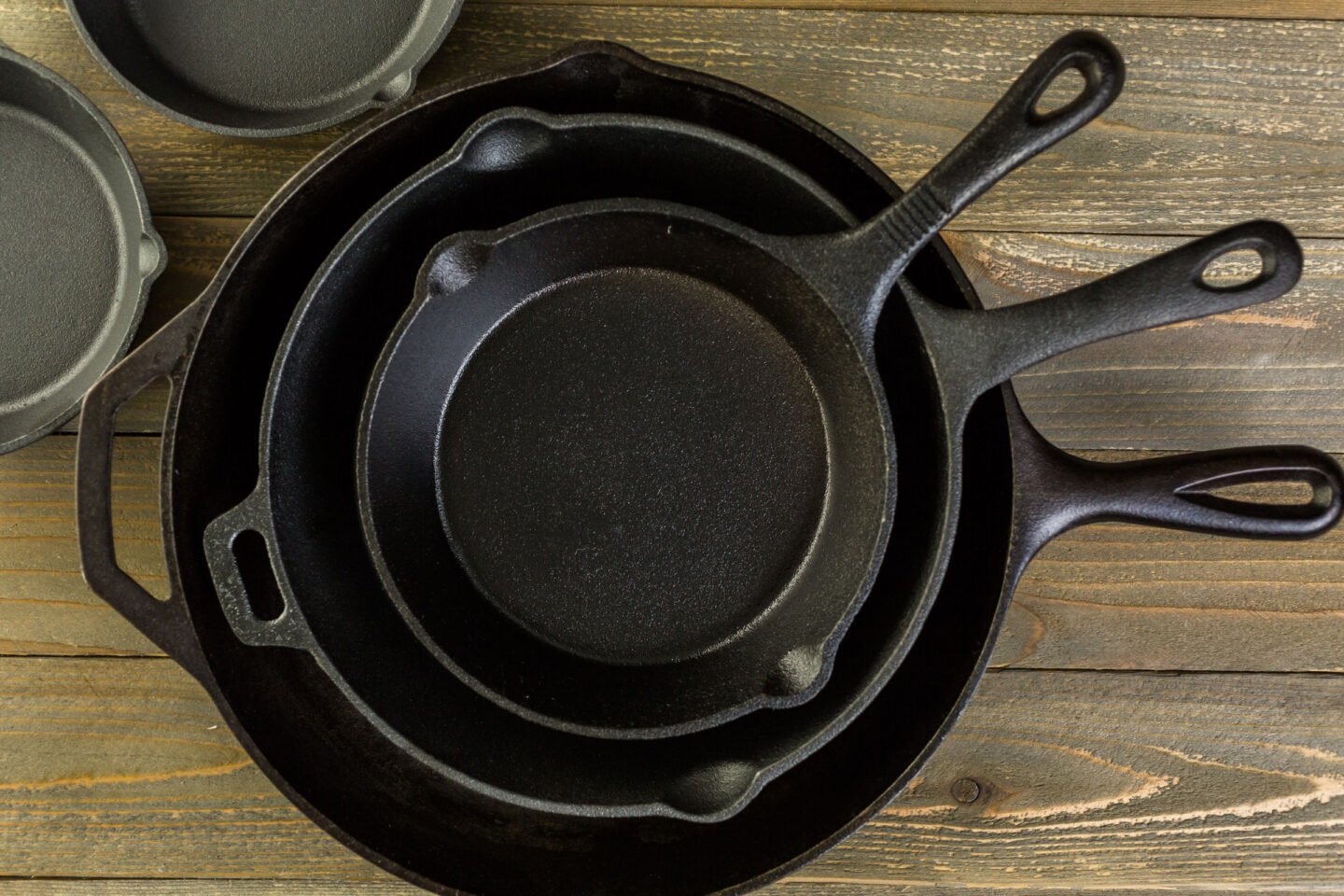 skillets of different sizes