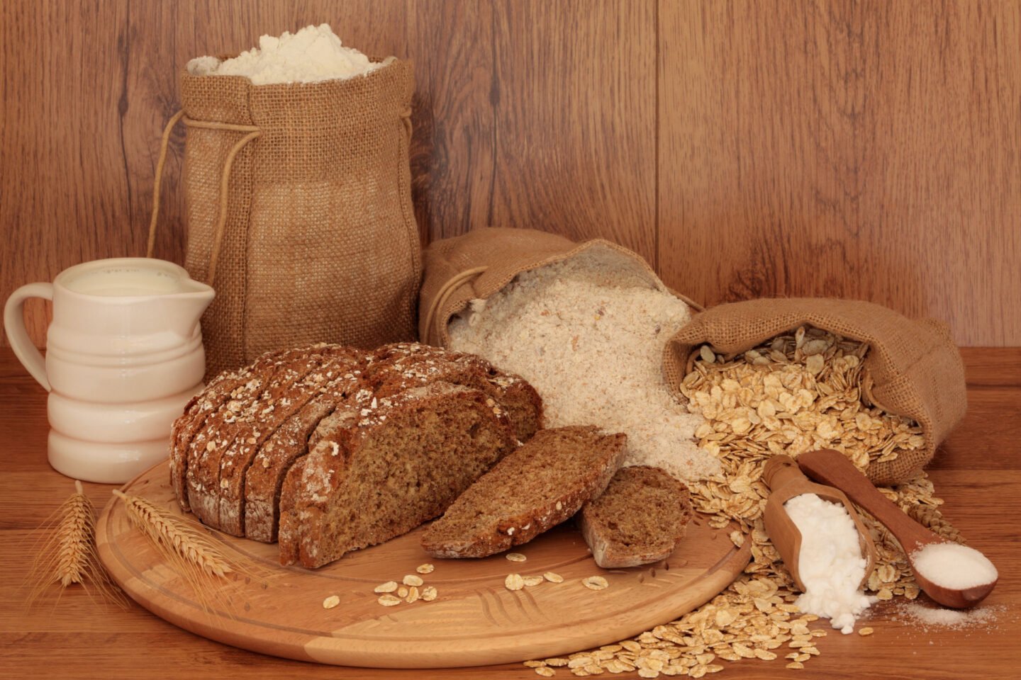 soda bread with oats and other ingredients