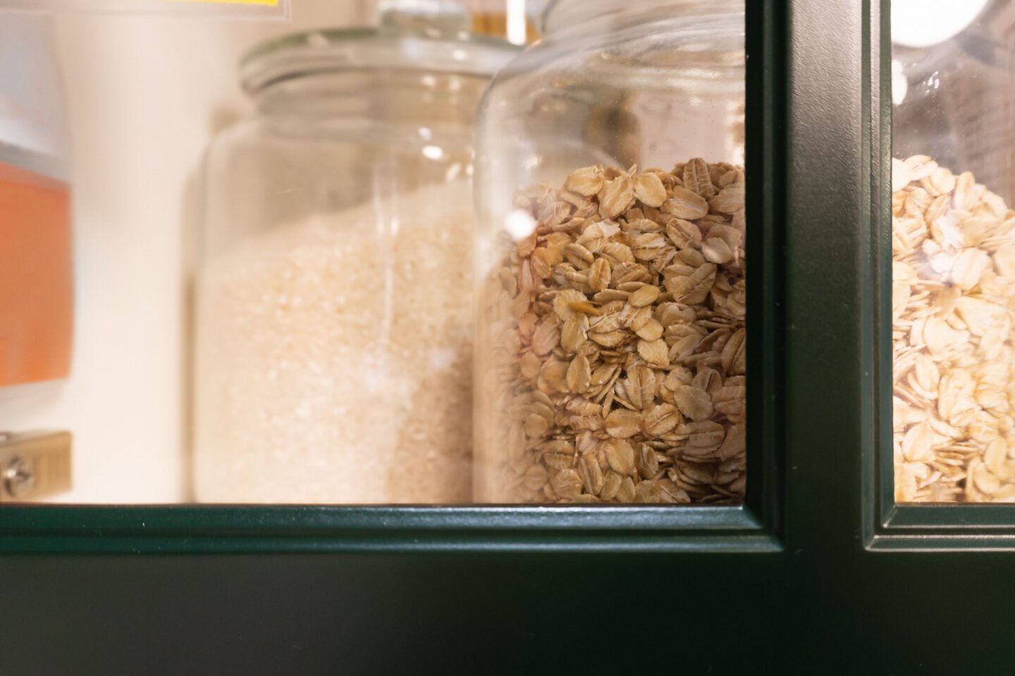 store oatmeal in glass jars