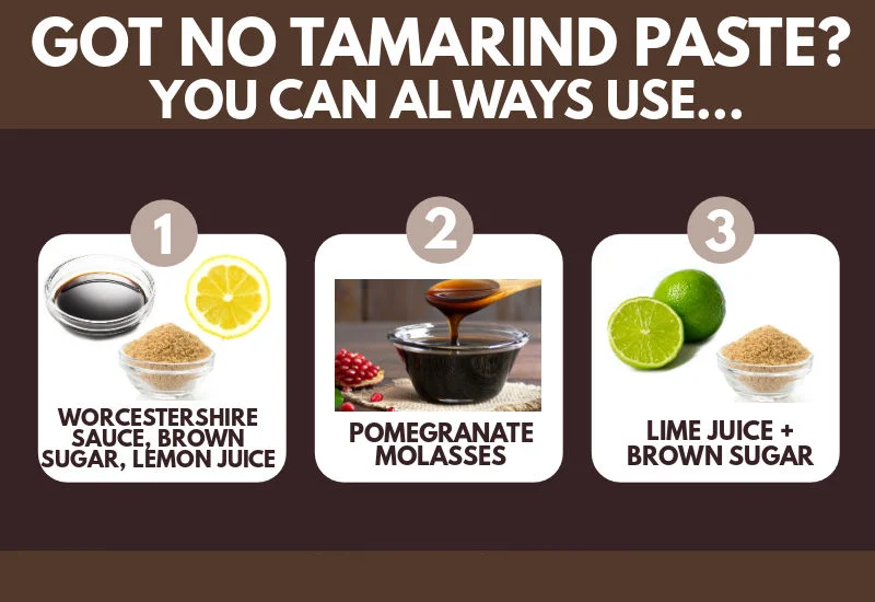 tamarind paste substitutes infographic