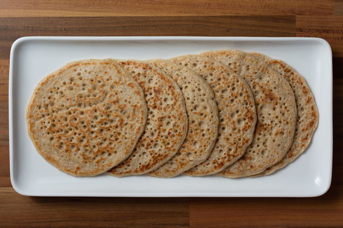 traditional derbyshire oatcakes top view