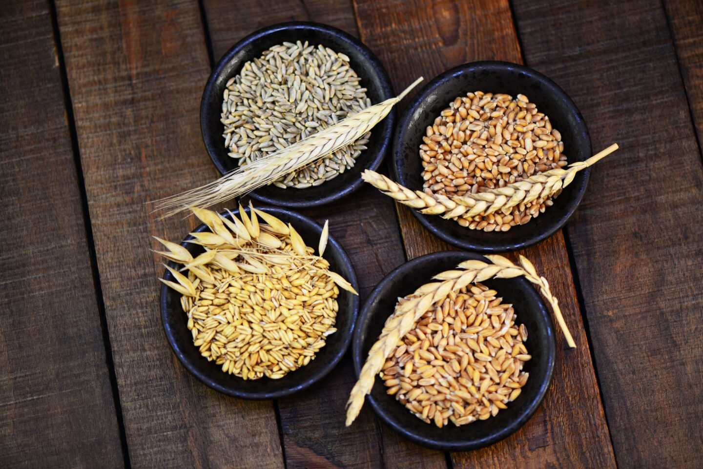 whole grains wheat rye spelt oats