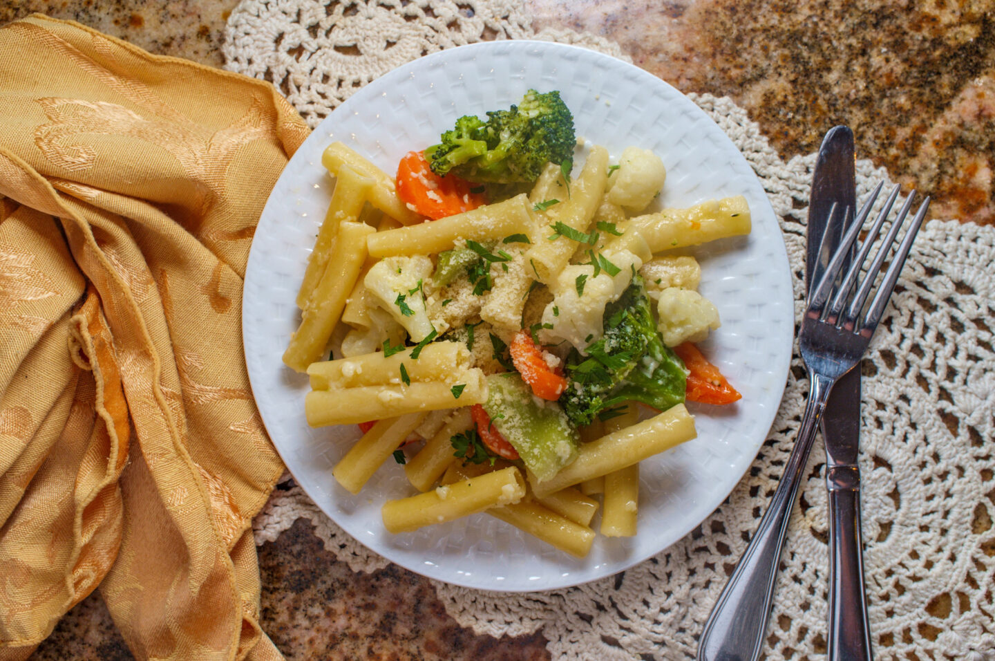 ziti pasta primavera vegetarian