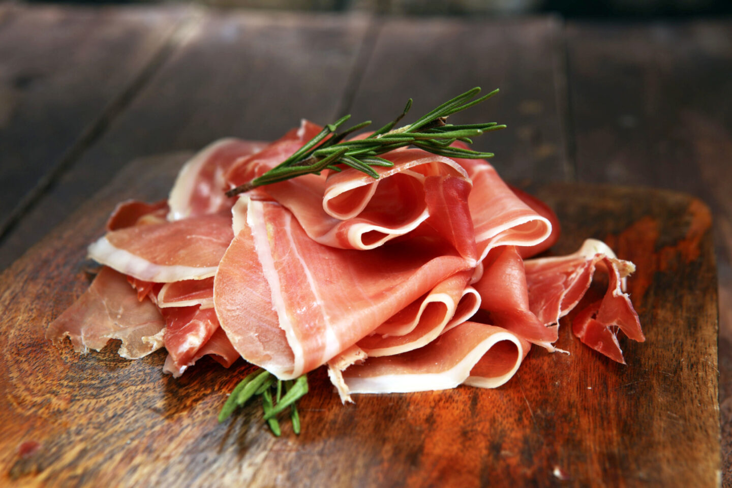 Italian prosciutto crudo