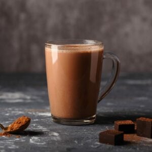 A,Delicious,,Natural,Cocoa,Drink,With,Grated,Chocolate,And,Milk