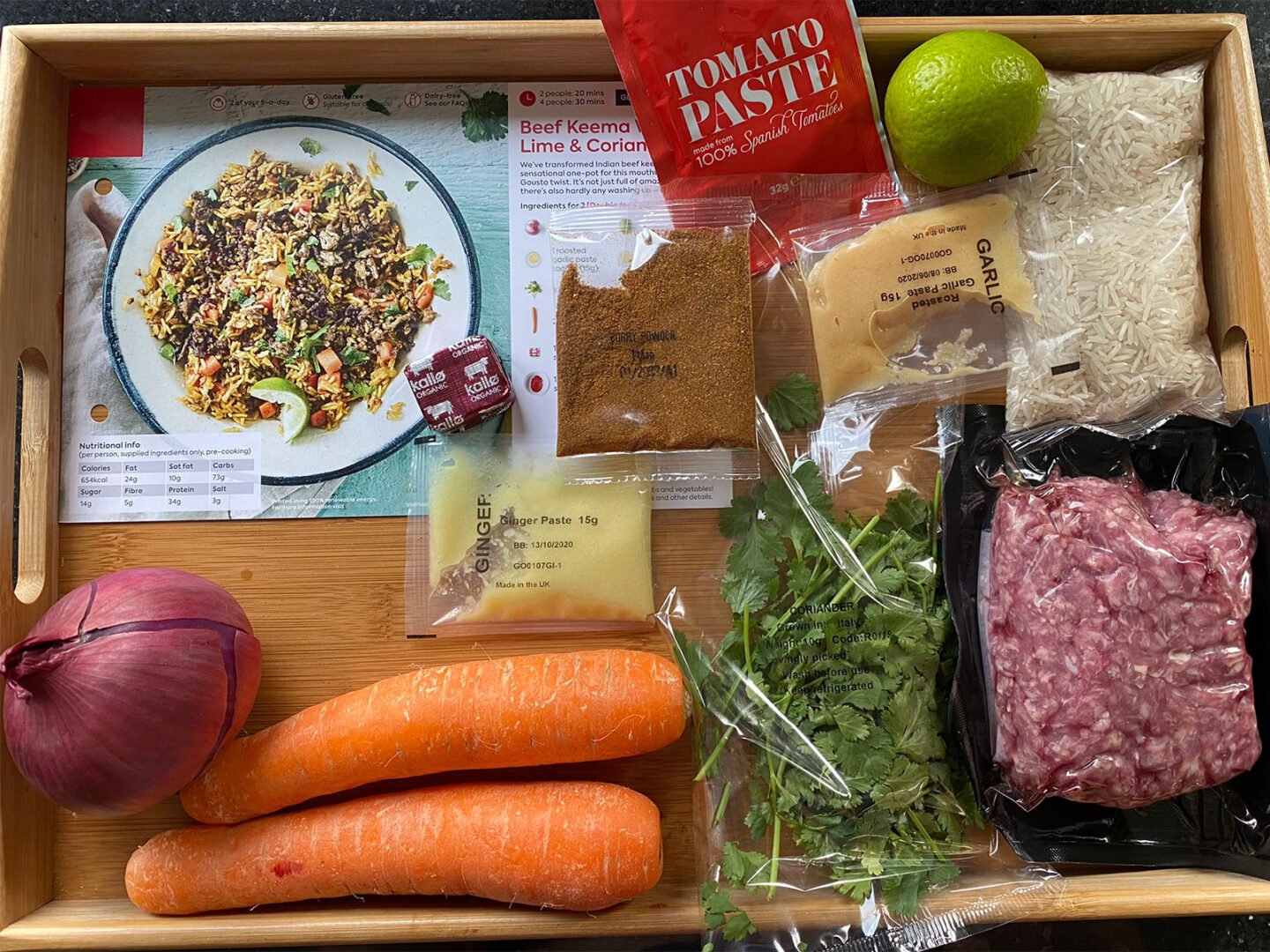 gousto box ingredients