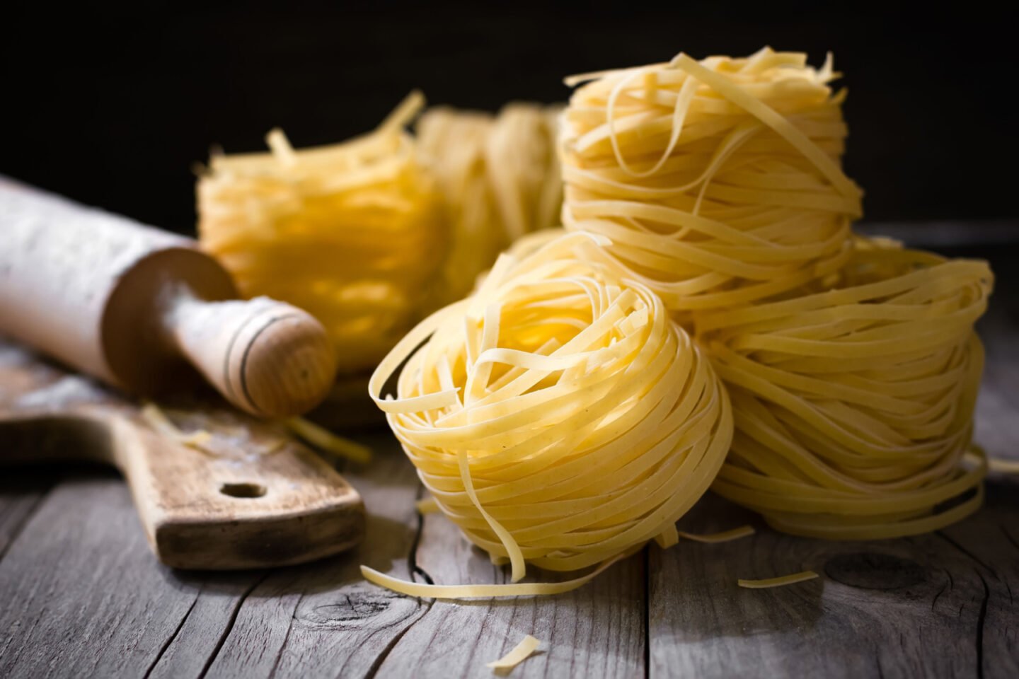 homemade tagliatelle pasta