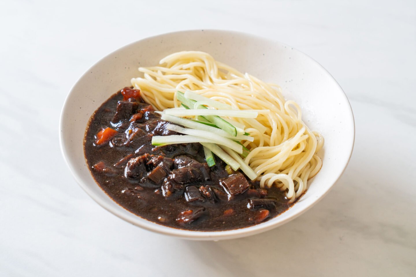 korean noodles with black bean sauce